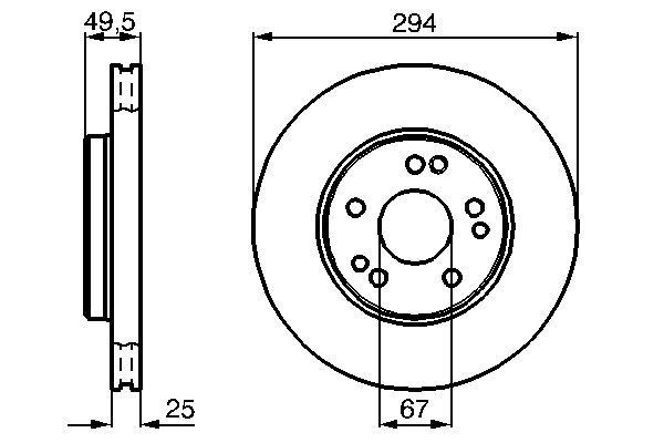 BOSCH 0 986 478 428 Brake Disc