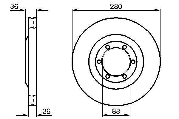 BOSCH 0 986 478 437 Brake Disc
