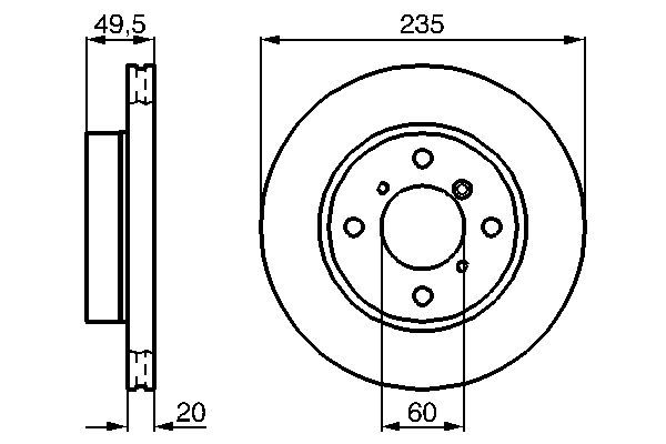 BOSCH 0 986 478 450 Brake Disc