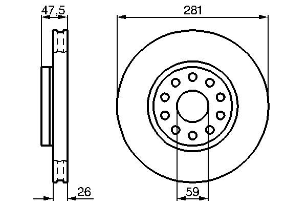 BOSCH 0 986 478 460 Brake Disc