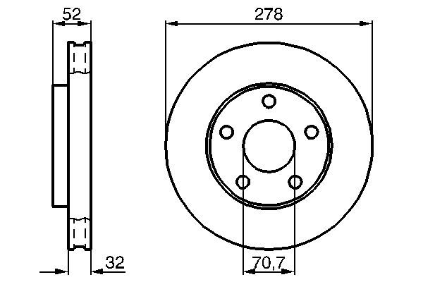 BOSCH 0 986 478 486 Brake Disc
