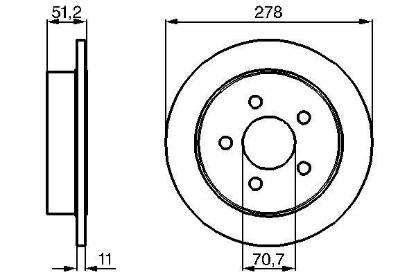 BOSCH 0 986 478 487 Brake Disc