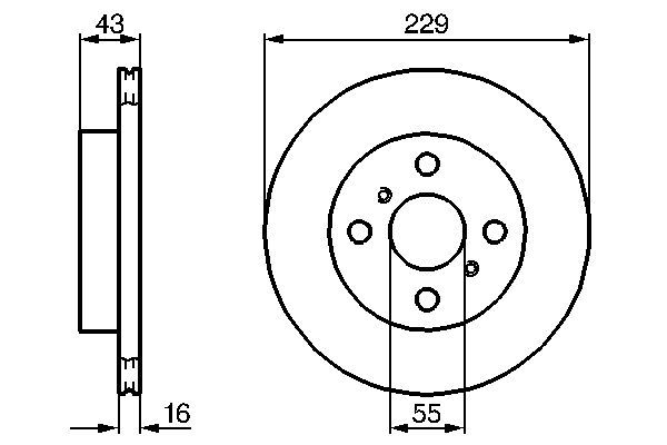 BOSCH 0 986 478 491 Brake Disc