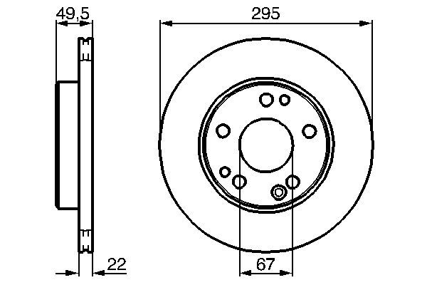 BOSCH 0 986 478 525 Brake Disc