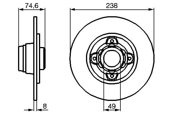 BOSCH 0 986 478 557 Brake Disc