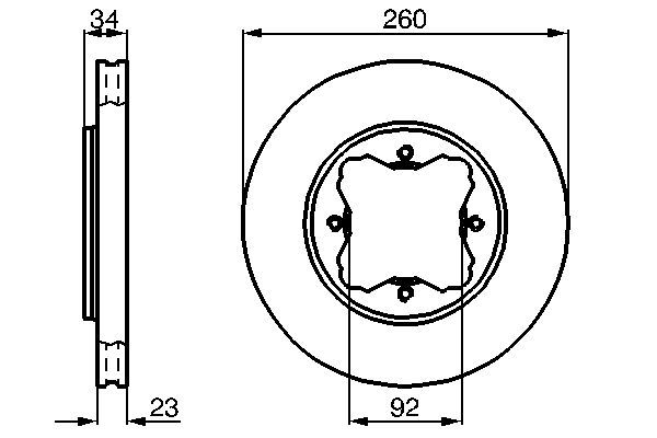 BOSCH 0 986 478 568 Brake Disc