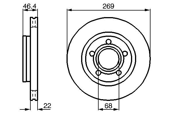 BOSCH 0 986 478 574 Brake Disc
