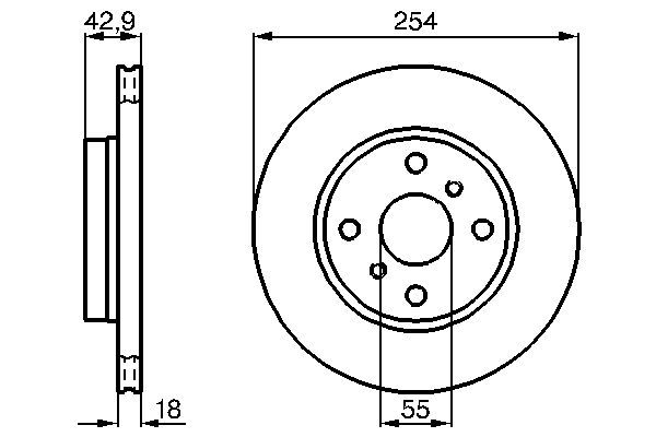 BOSCH 0 986 478 585 Brake Disc