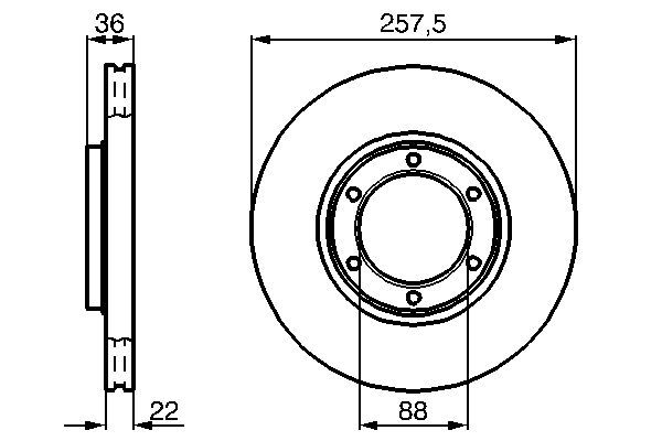 BOSCH 0 986 478 596 Brake Disc