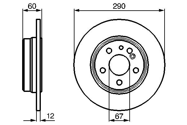 BOSCH 0 986 478 607 Brake Disc