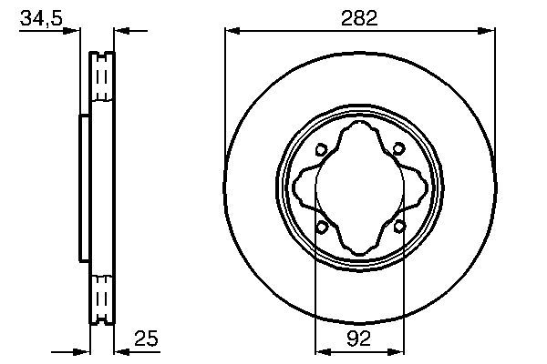 BOSCH 0 986 478 634 Brake Disc