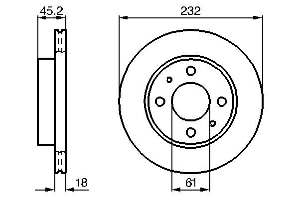 BOSCH 0 986 478 650 Brake Disc