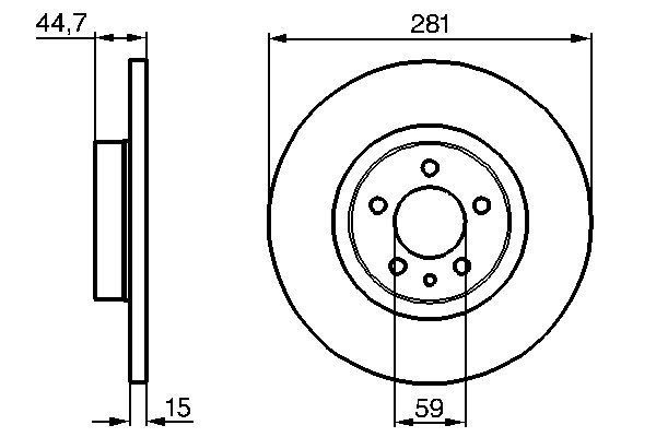 BOSCH 0 986 478 668 Brake Disc