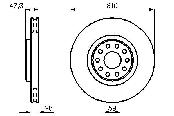 BOSCH 0 986 478 669 Brake Disc