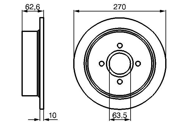 BOSCH 0 986 478 672 Brake Disc