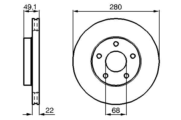 BOSCH 0 986 478 833 Brake Disc