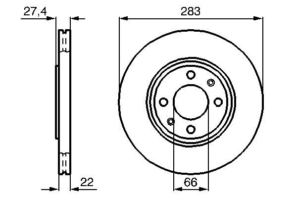 BOSCH 0 986 478 834 Brake Disc