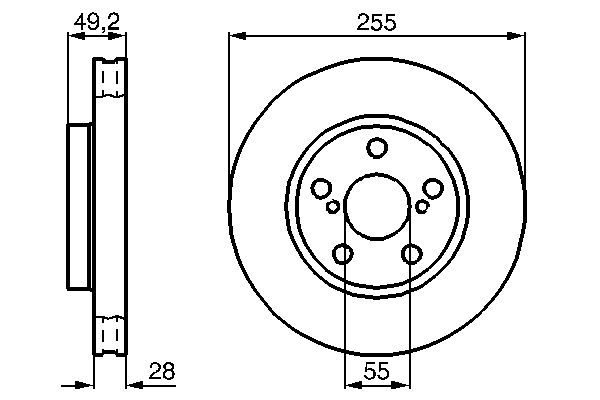 BOSCH 0 986 478 858 Brake Disc