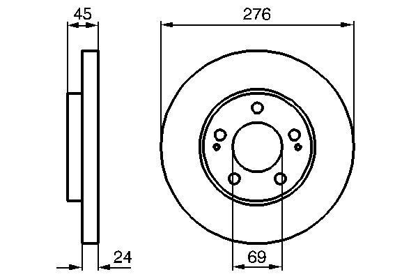 BOSCH 0 986 479 035 Brake Disc