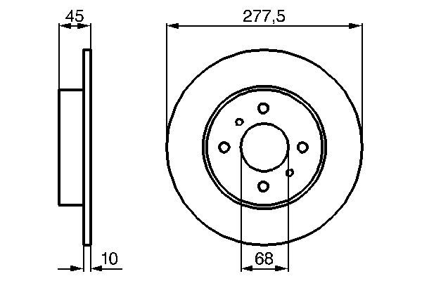 BOSCH 0 986 479 105 Brake Disc