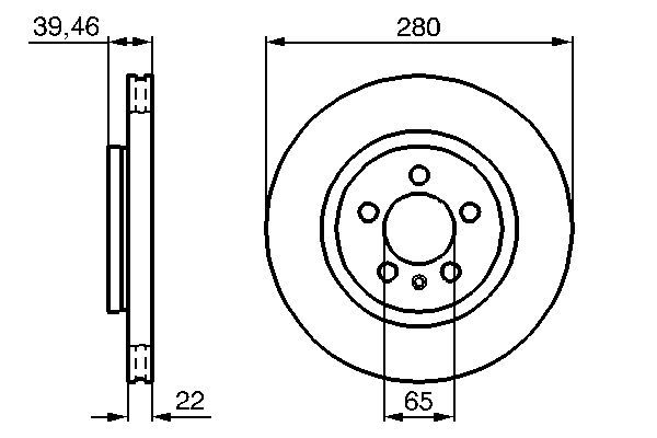 BOSCH 0 986 479 156 Brake Disc