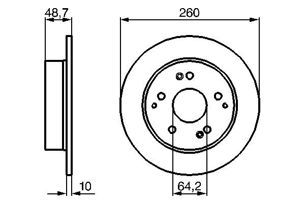 BOSCH 0 986 479 225 Brake Disc