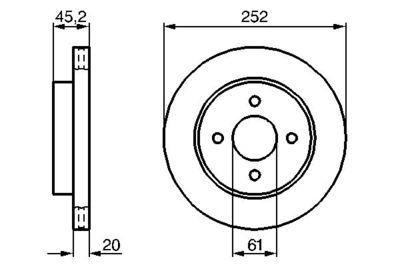 Brake Disc BOSCH 0 986 479 238