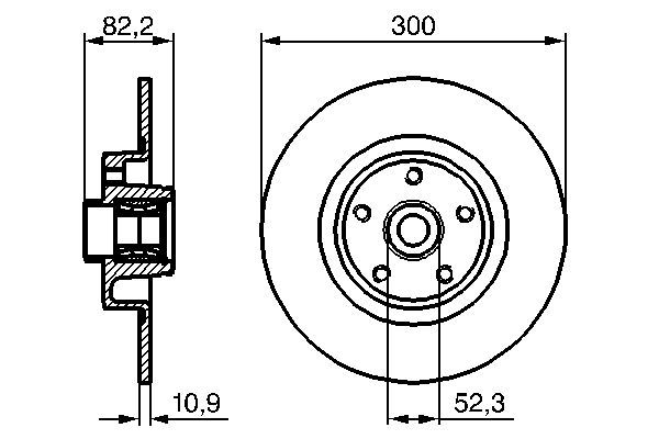 BOSCH 0 986 479 280 Brake Disc