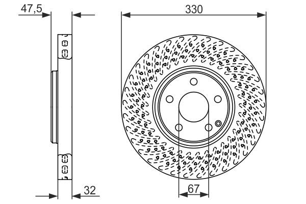 BOSCH 0 986 479 334 Brake Disc