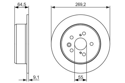 Brake Disc BOSCH 0 986 479 336