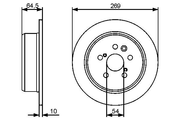 BOSCH 0 986 479 483 Brake Disc