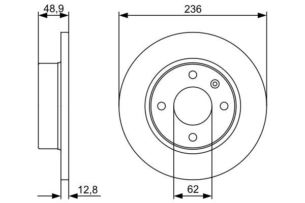BOSCH 0 986 479 491 Brake Disc