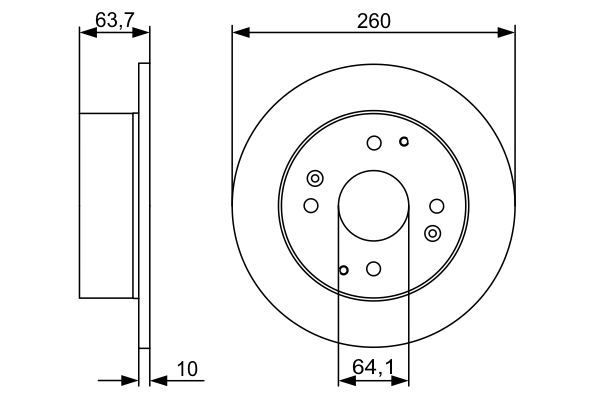 BOSCH 0 986 479 504 Brake Disc