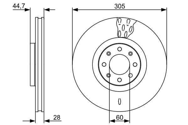 BOSCH 0 986 479 531 Brake Disc
