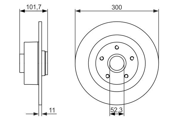 BOSCH 0 986 479 573 Brake Disc