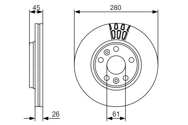 BOSCH 0 986 479 576 Brake Disc