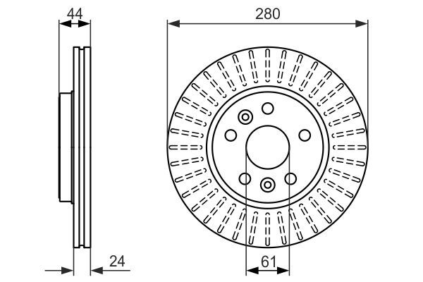 BOSCH 0 986 479 611 Brake Disc