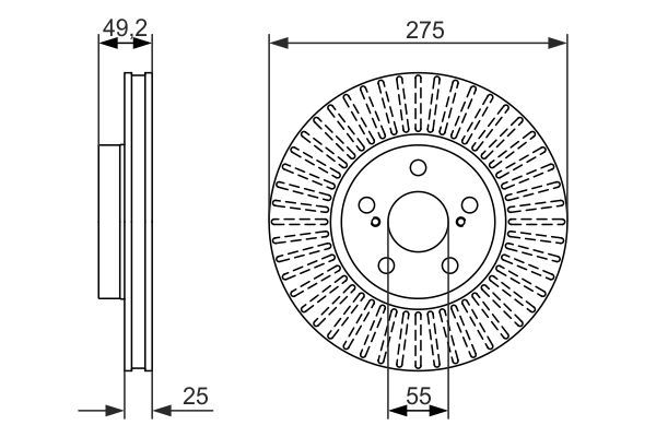 BOSCH 0 986 479 619 Brake Disc