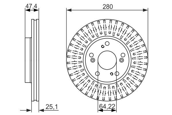 BOSCH 0 986 479 625 Brake Disc