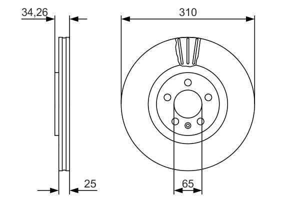 BOSCH 0 986 479 642 Brake Disc