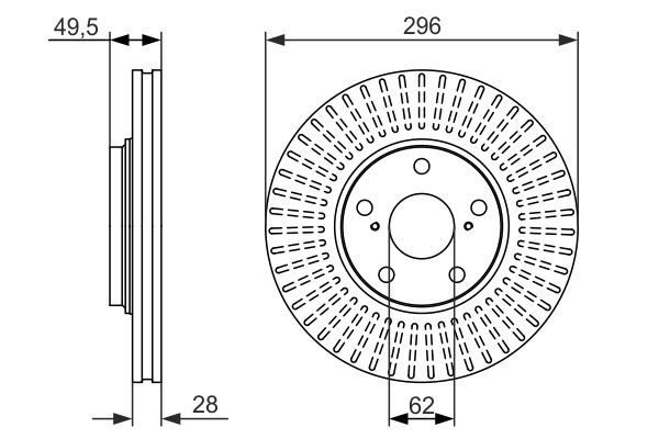 BOSCH 0 986 479 664 Brake Disc