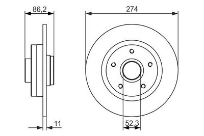 Brake Disc BOSCH 0 986 479 682