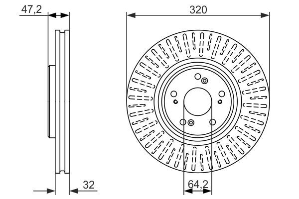 BOSCH 0 986 479 741 Brake Disc
