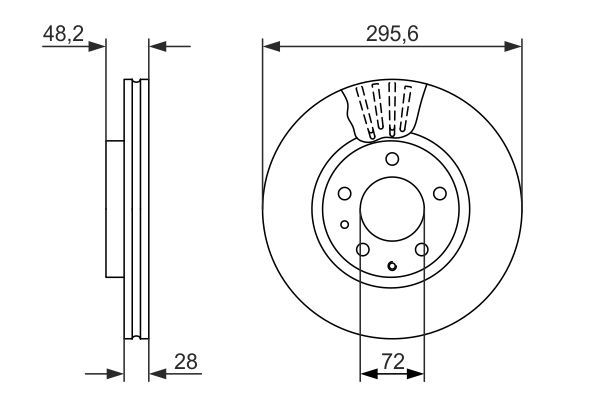 BOSCH 0 986 479 758 Brake Disc