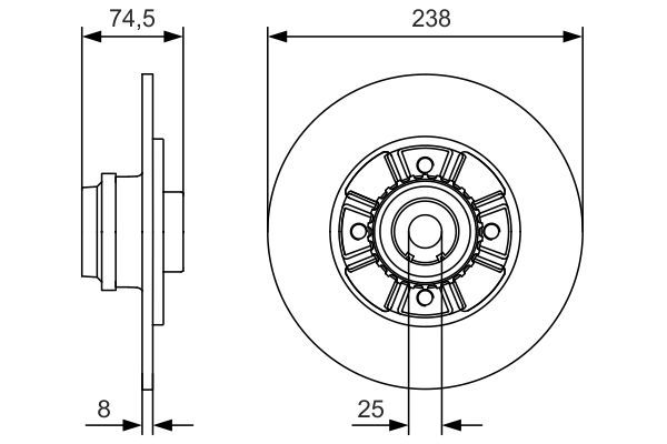 BOSCH 0 986 479 760 Brake Disc