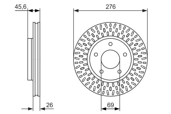 BOSCH 0 986 479 783 Brake Disc