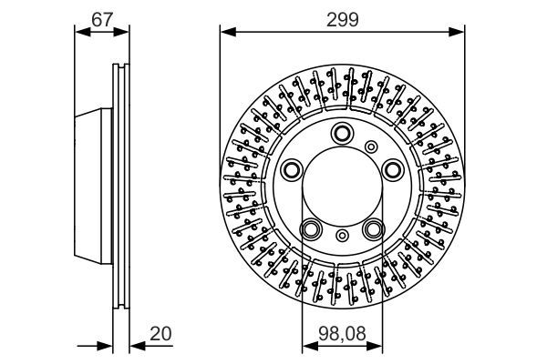 BOSCH 0 986 479 A09 Brake Disc