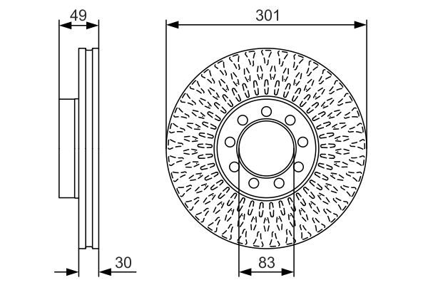 BOSCH 0 986 479 A23 Brake Disc