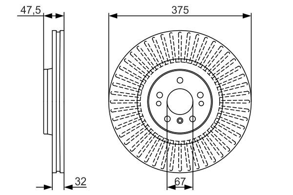 BOSCH 0 986 479 A26 Brake Disc