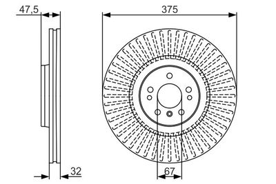 Brake Disc BOSCH 0 986 479 A26